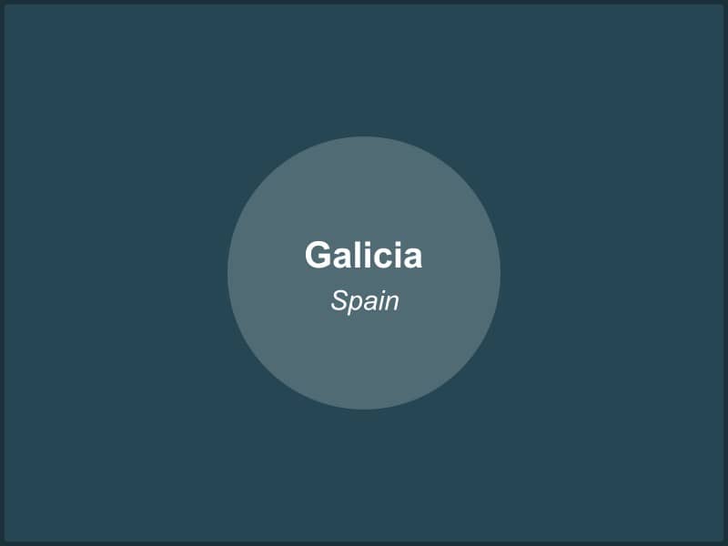 Scenic view of Galicia region in Spain
