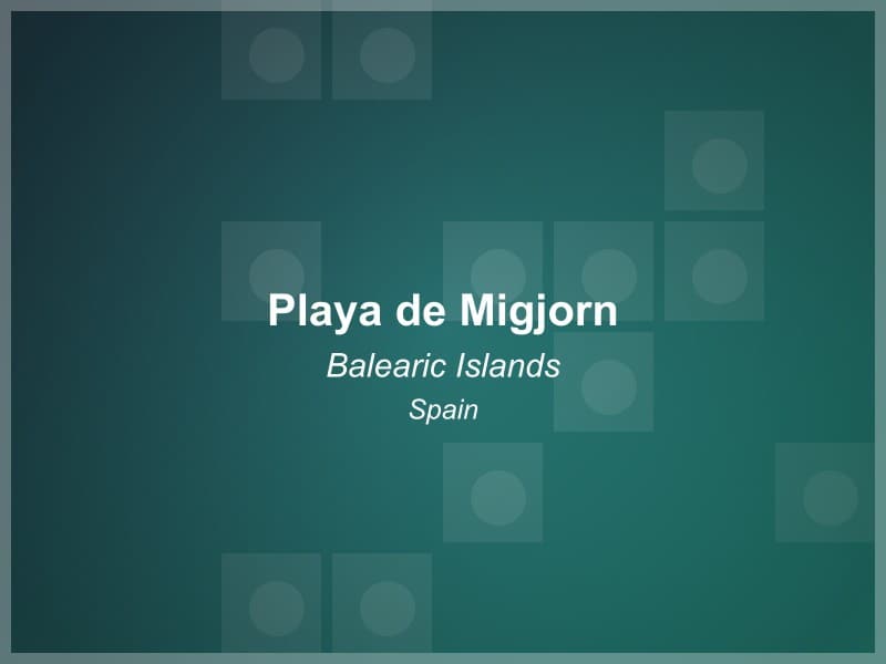 Playa de Migjorn cityscape panorama