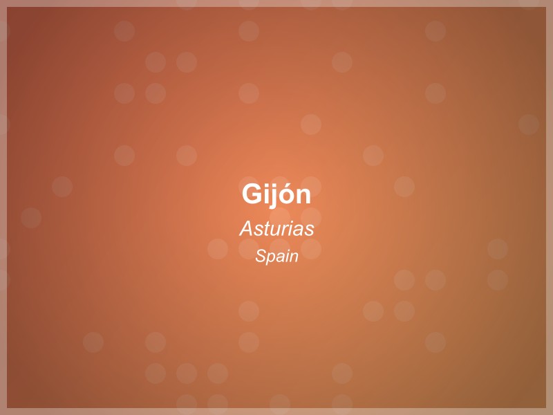 Gijón cityscape in Asturias, Spain - showing historic architecture and local landmarks