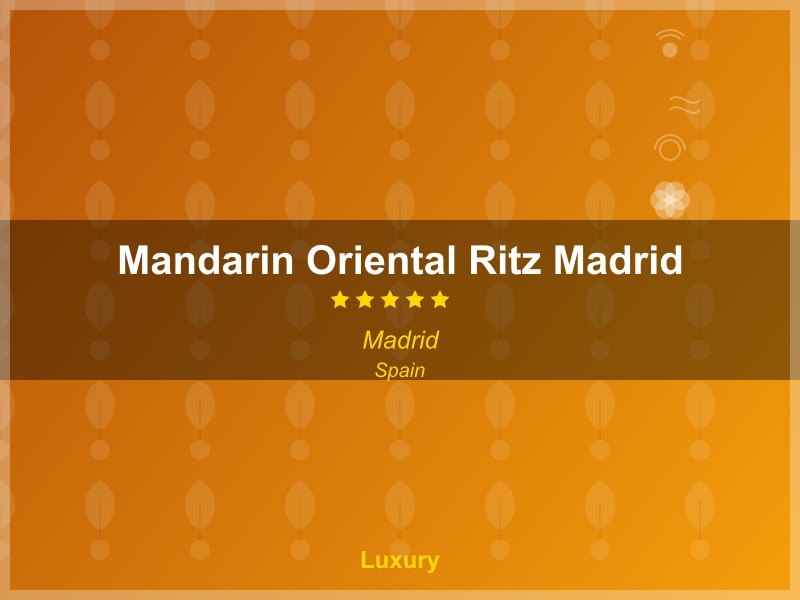 Mandarin Oriental Ritz Madrid in Madrid