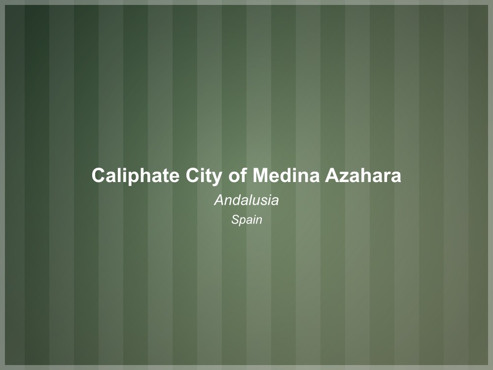 Caliphate City of Medina Azahara - UNESCO World Heritage Site in Spain